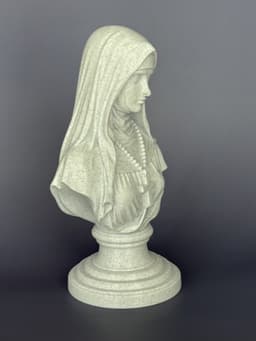 Silent Nun Bust Statuette 3d model