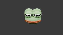 Pepe Frog Head 3D Model Low-poly 3D print model 3d model