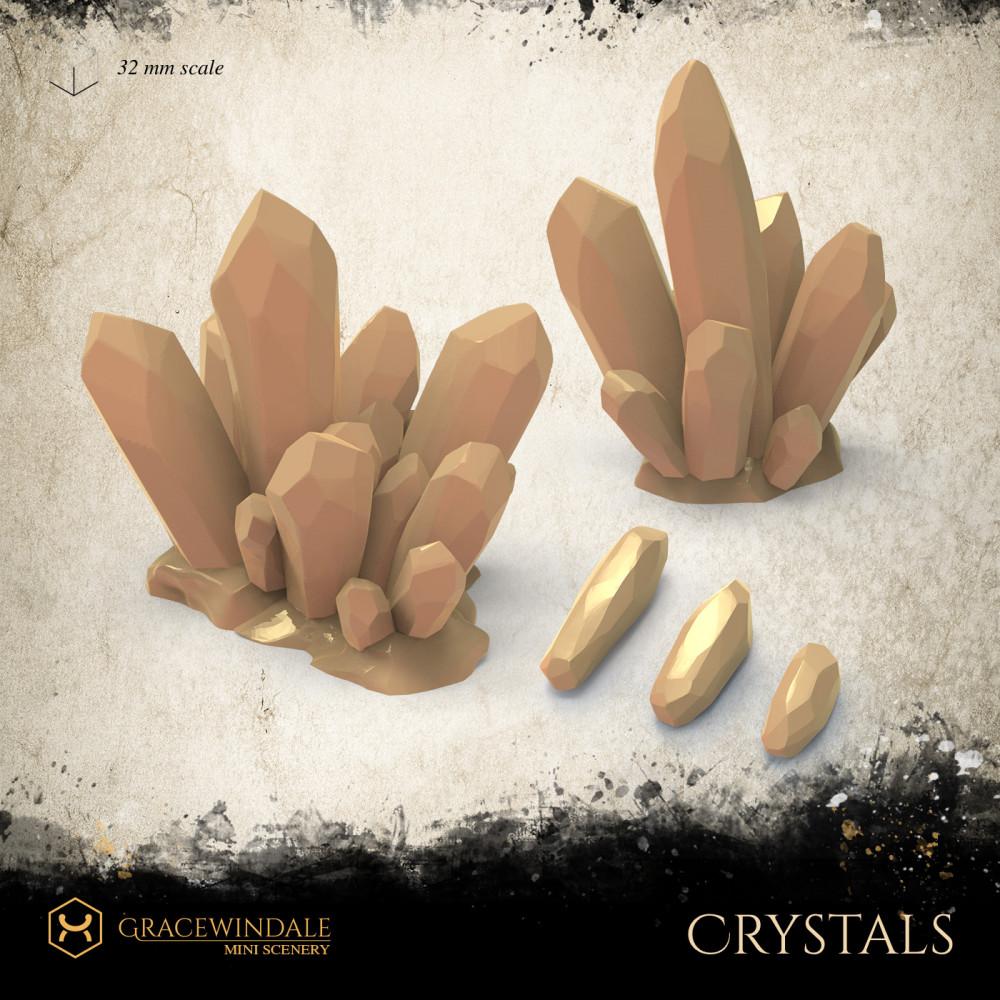 Crystals 3d model