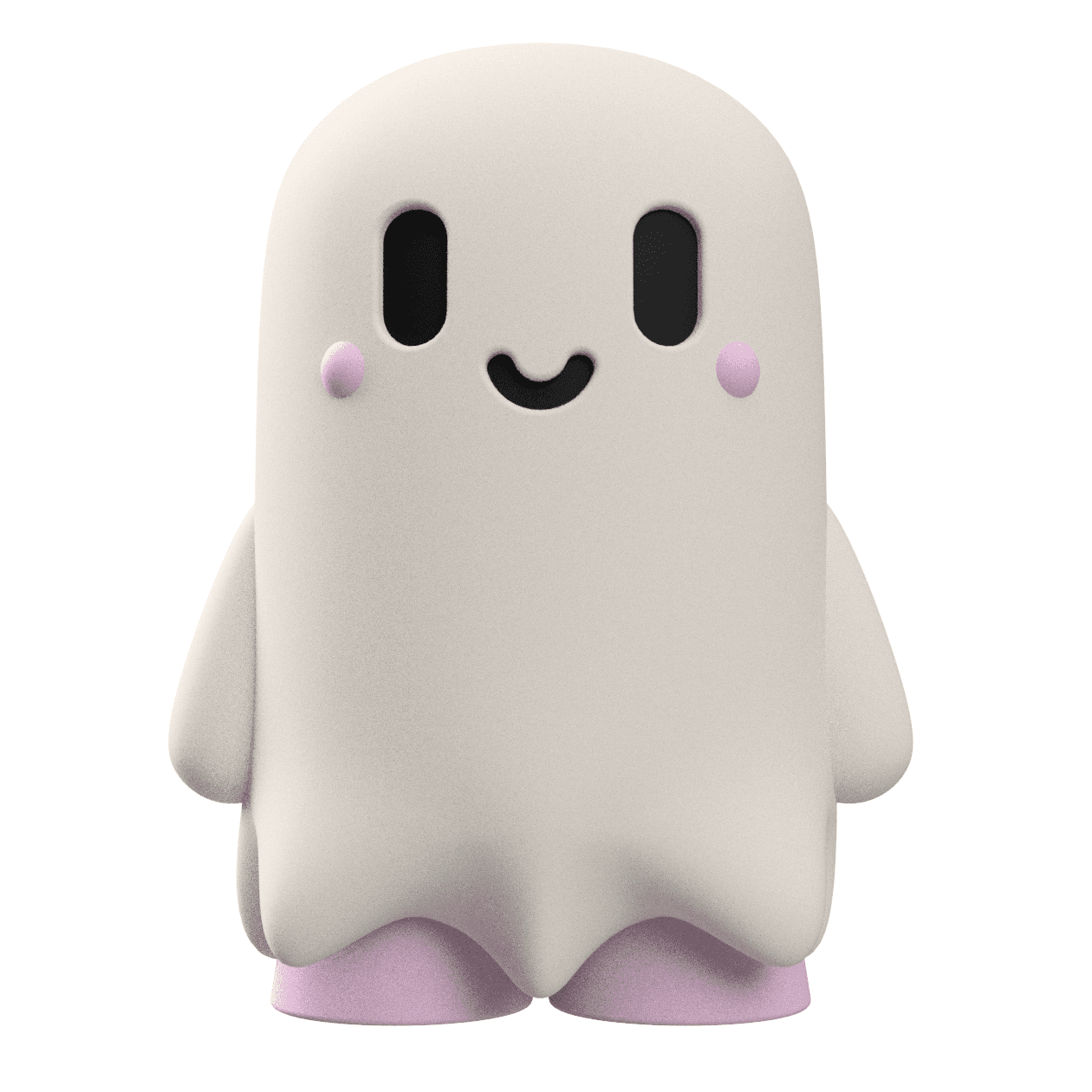 3D Printable Giggles the Friendly Ghost Figure – Perfect for Personal & Commercial Projects! 3d model