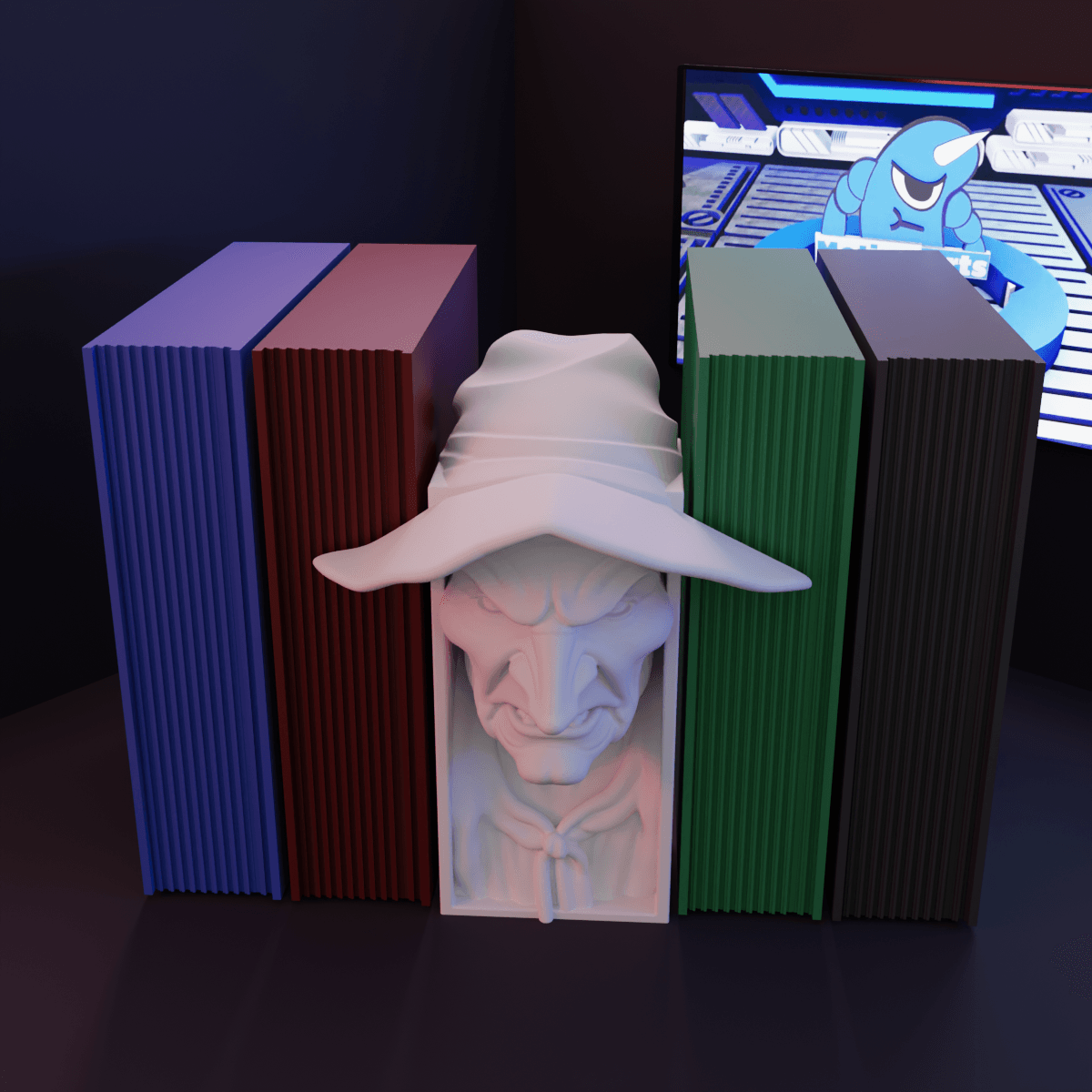Separador livros bruxa.stl 3d model