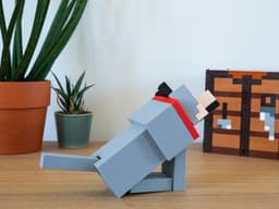 Minecraft Articulated Wolf-3MF multipart file 3d model