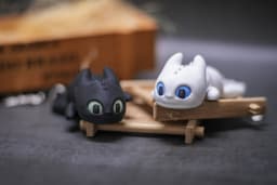 Baby Toothless and Light Fury(Articulated) 3d model