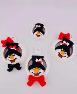 Snowman Ornament Set 3d model