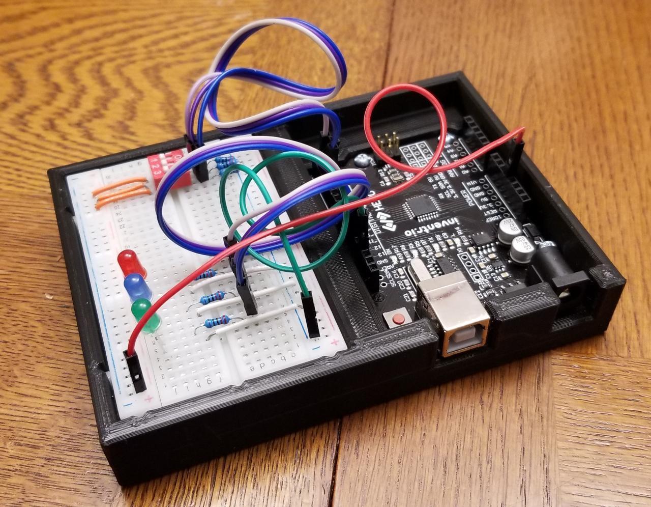 Tray for Mounting Arduino Hero and Breadboard 3d model