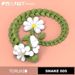 Articulated Snake 005 - Spring - Print in place - No supports - 3mf - STL 3d model