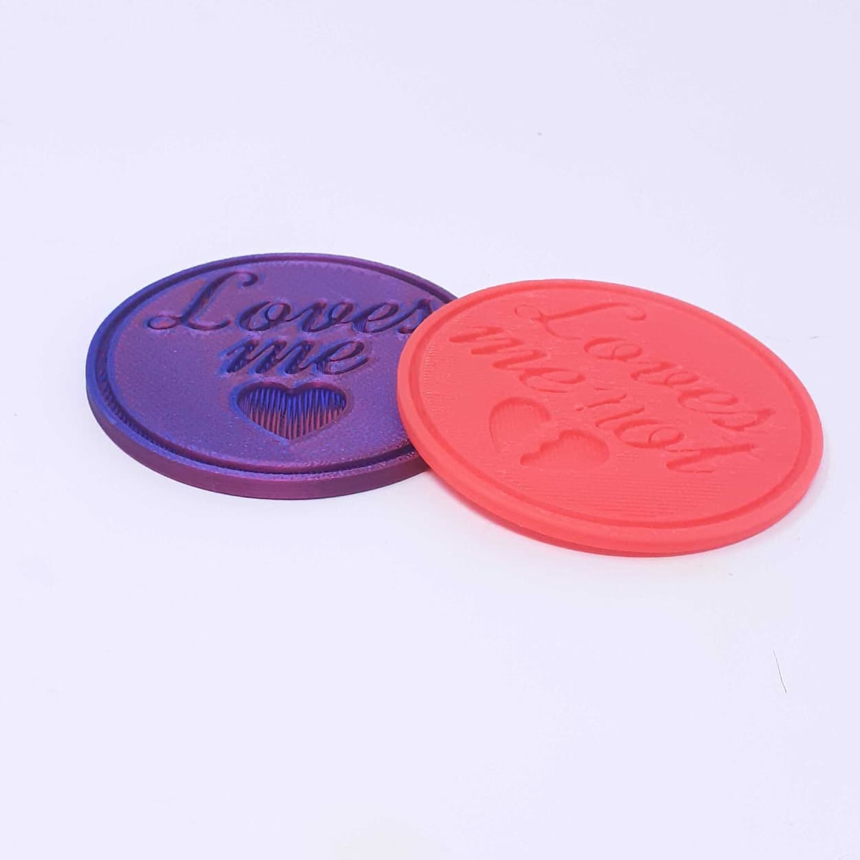 Amour coin - Loves flip! Loves me OR Loves me not! Lucky coin! 3d model