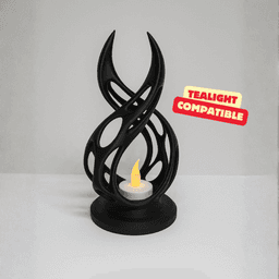 ABSTRACT FLAME TEALIGHT (VORONOI) / ABSTRACT FIRE SCULPTURE / HOMEDECOR / GOTHIC 3d model