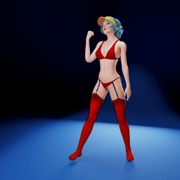 Sexy Underwear Woman v2 3d model