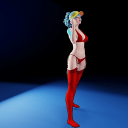 Sexy Underwear Woman v2 3d model