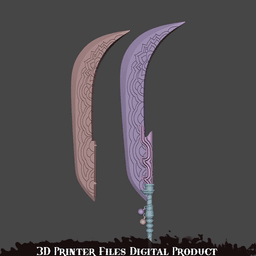 Mira Cosplay Go Dok Woldo Glaive weapon Kpop Demon Hunters 3d model