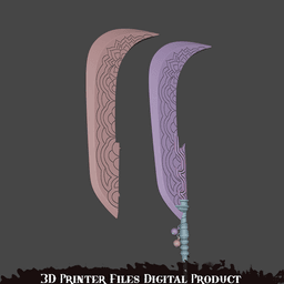 Mira Cosplay Go Dok Woldo Glaive weapon Kpop Demon Hunters 3d model