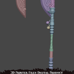 Mira Cosplay Go Dok Woldo Glaive weapon Kpop Demon Hunters 3d model