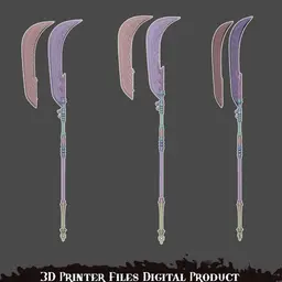Mira Cosplay Go Dok Woldo Glaive weapon Kpop Demon Hunters 3d model