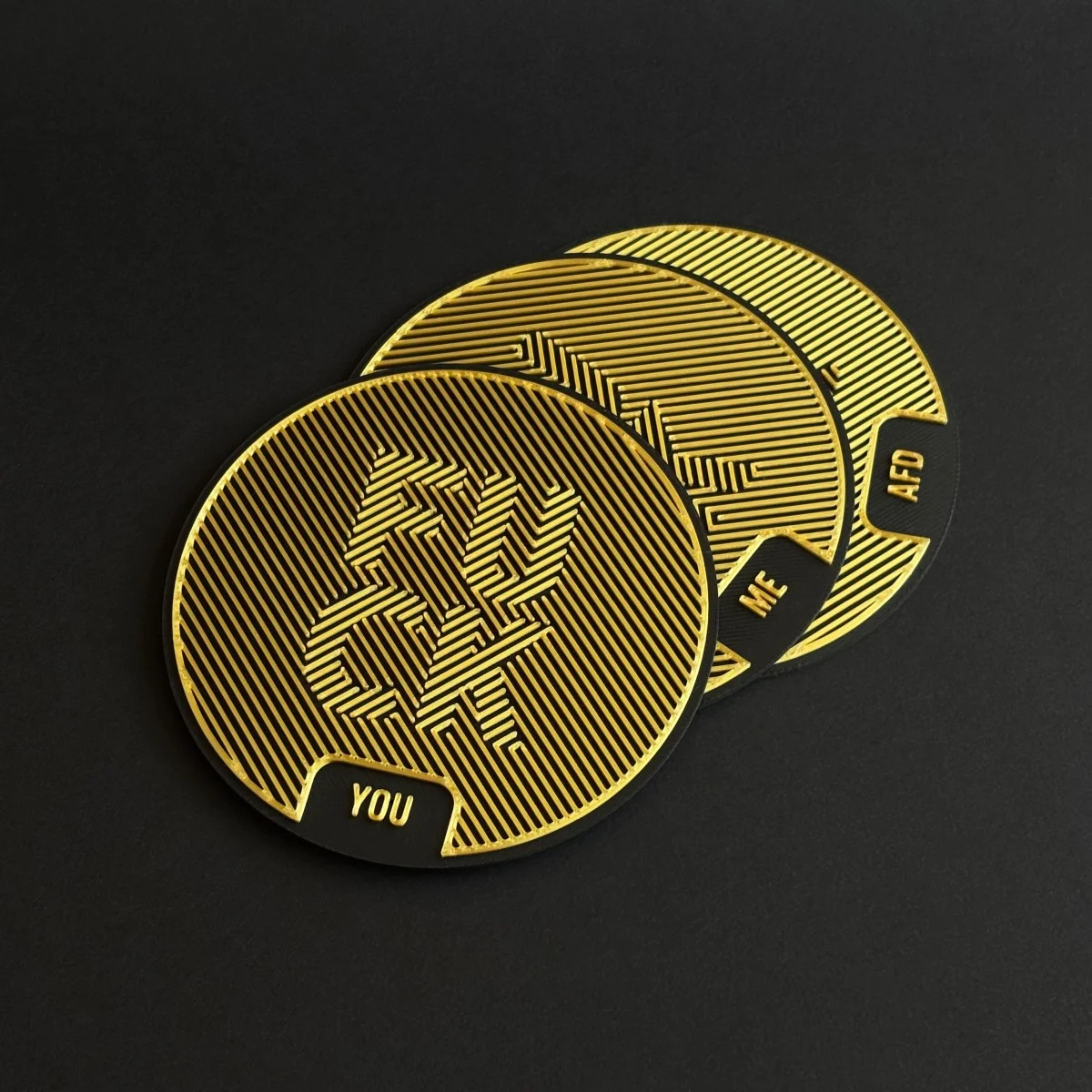Not very subtle coasters (100 mm) 3d model