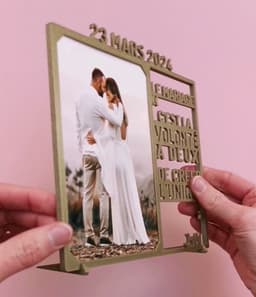 Wedding photo frame - customizable 3d model