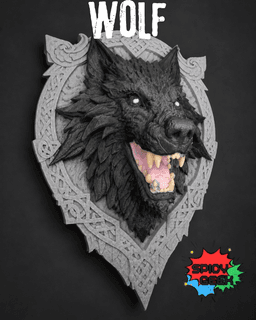 Wolf Wall Plaque 3d model
