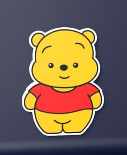 Winnie The Pooh - LED Strip compatible 3d model