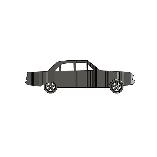 Falcon 4 Door 1964 3D Car Flip Art Desk Display 3d model