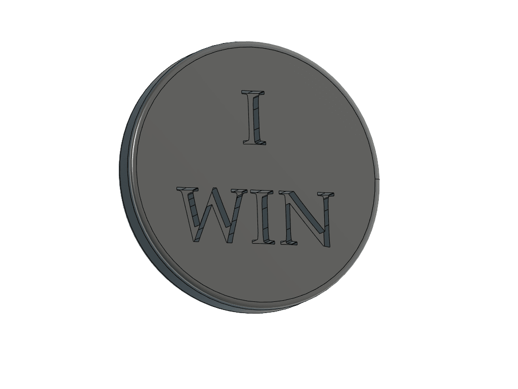 I WIN YOU LOSE COIN 3d model