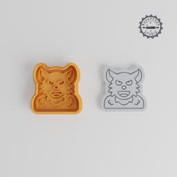 Werewolf Cookie & Fondant Cutter Stamp Set, Scary Animal Shape, 6 Pieces, S/M/L Sizes, Perfect for Halloween Baking PRODUCT_3456 3d model