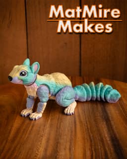 Squirrel, plus Santa Hat version - Articulated Figure 3d model