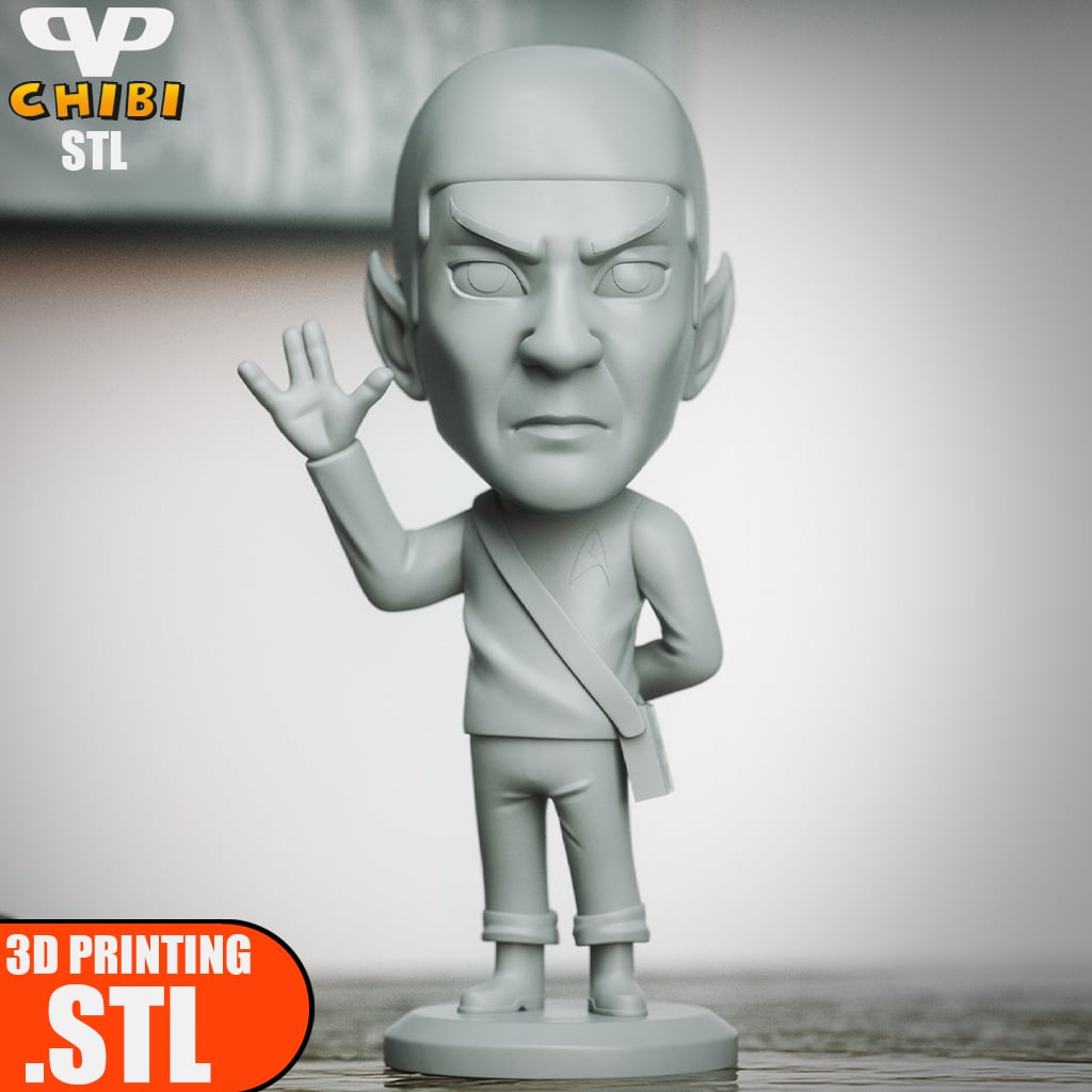Spock Chibi STL for 3D Printing ChibiSTL 3DXM 3d model