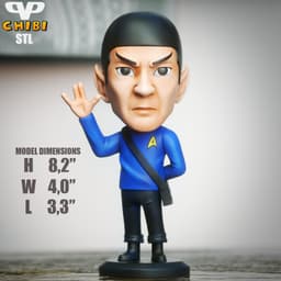 Spock Chibi STL for 3D Printing ChibiSTL 3DXM 3d model