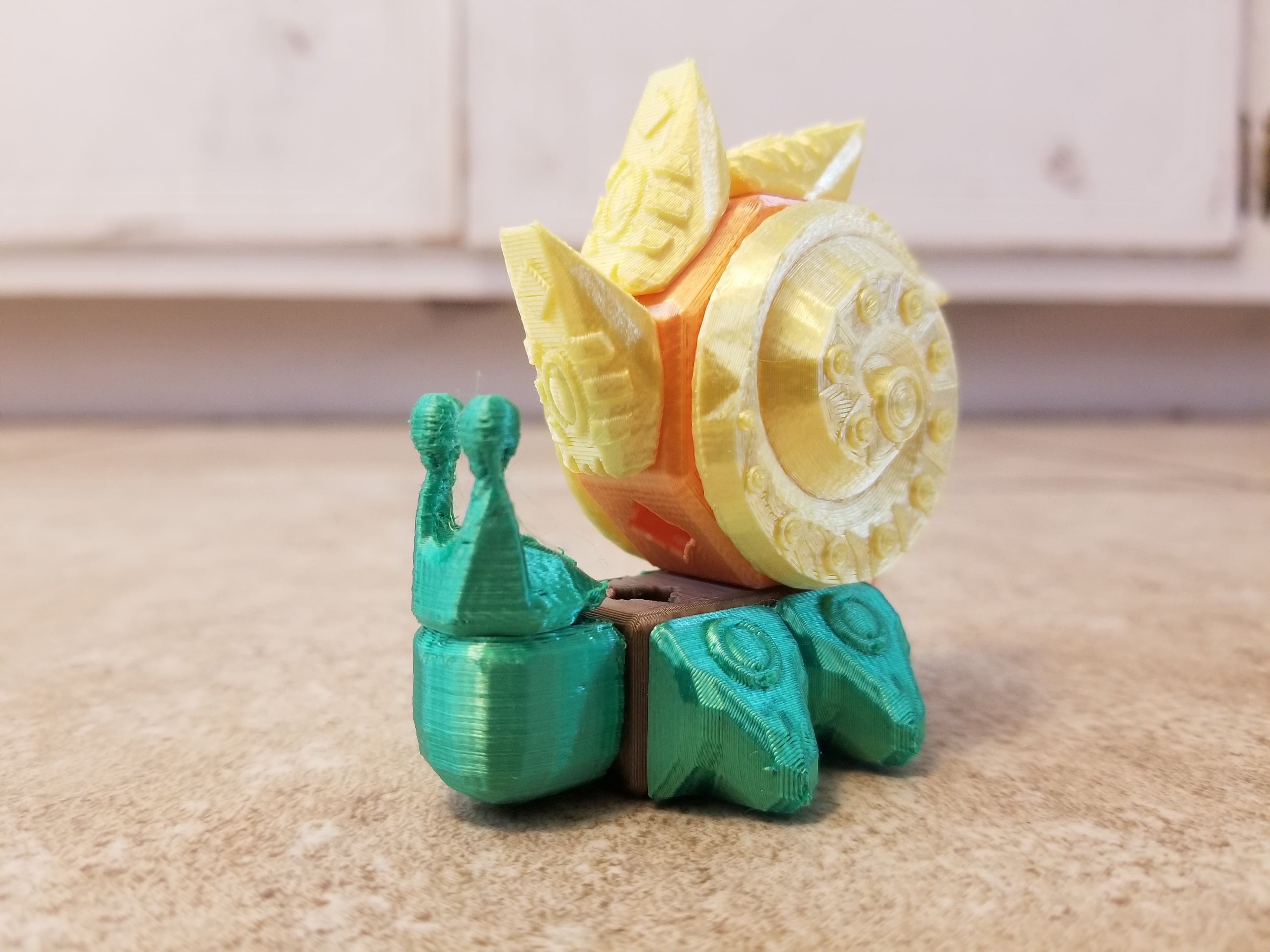 PrintABlok Snail Articulated Robot Construction Toy 3d model