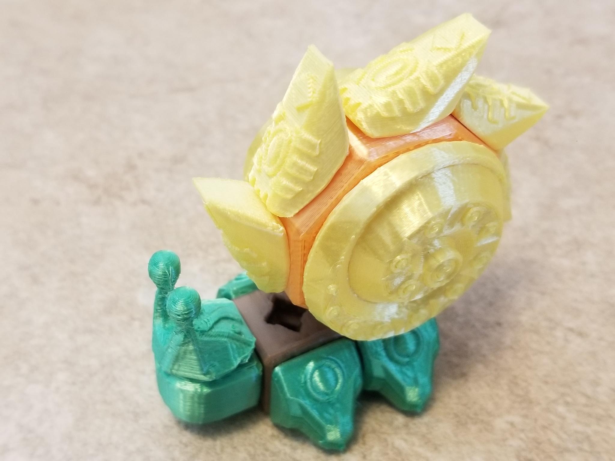 PrintABlok Snail Articulated Robot Construction Toy 3d model