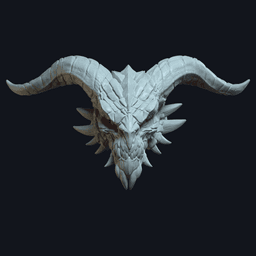 Dragon v3 Action Figure Head 3d model