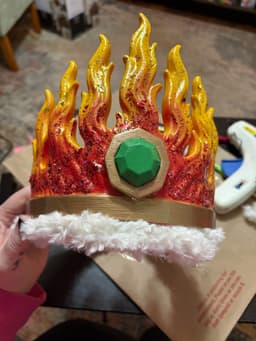 Flame Crown Fantasy Prop – Fire Crown Display or Costume Piece 3d model