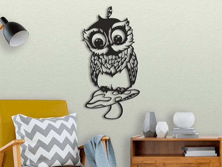 Owl & Mushroom 3d model