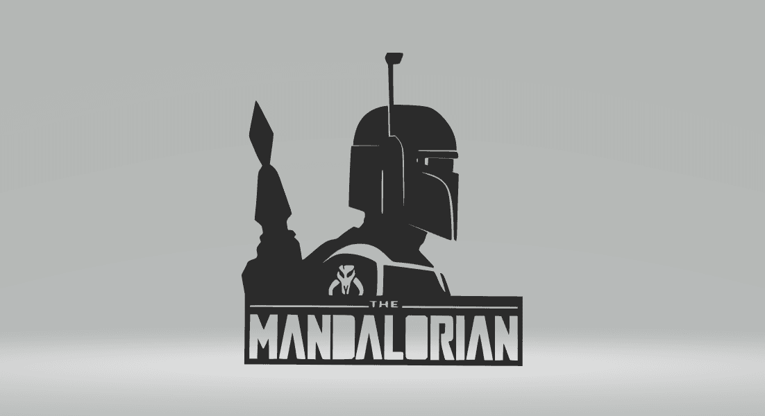 The Mandalorian 2D .stl 3d model