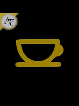 Simple Coffee Cup Symbol - 2D Art 3d model