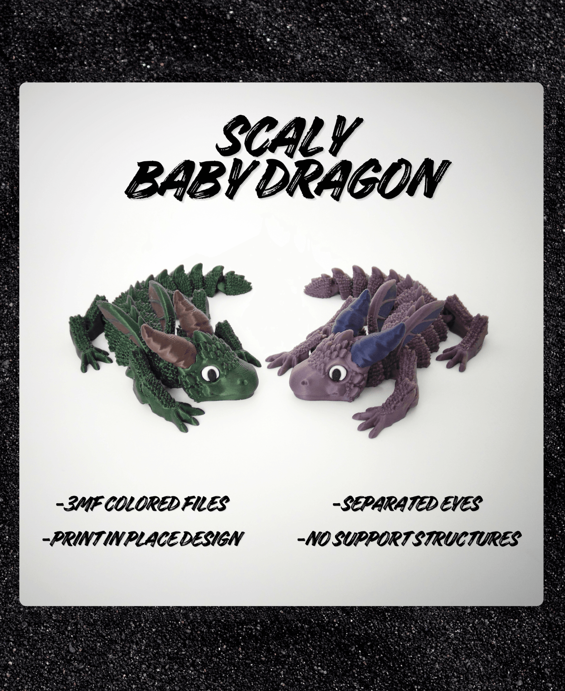 Scaly Baby Dragon 3d model
