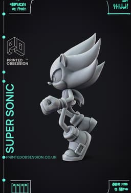 Super Sonic - Sonic the Hedgehog - Fan Art 3d model