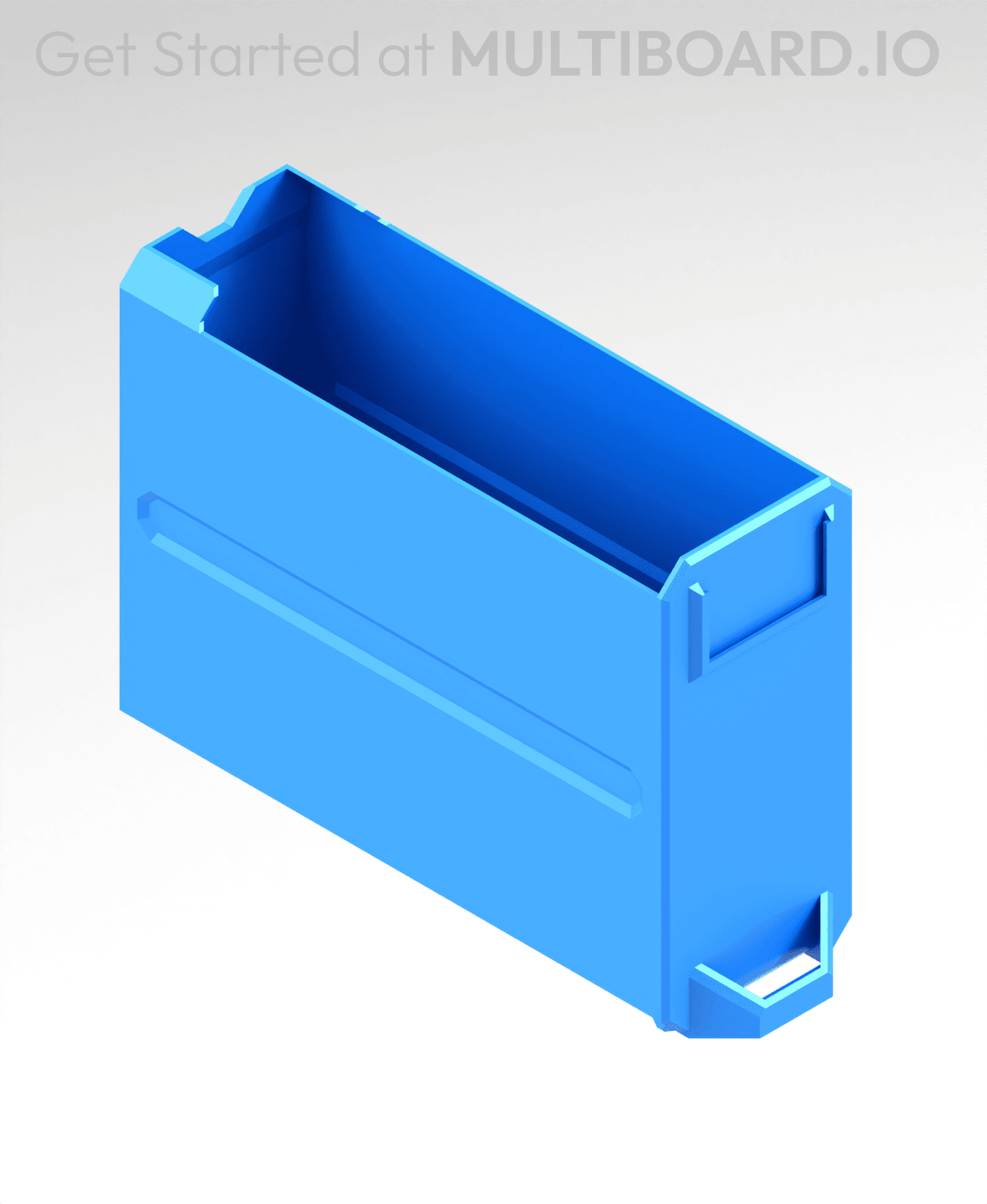 1x2x2.5 LU - Labelled - Magnetic - Simple Multibin Drawer 3d model