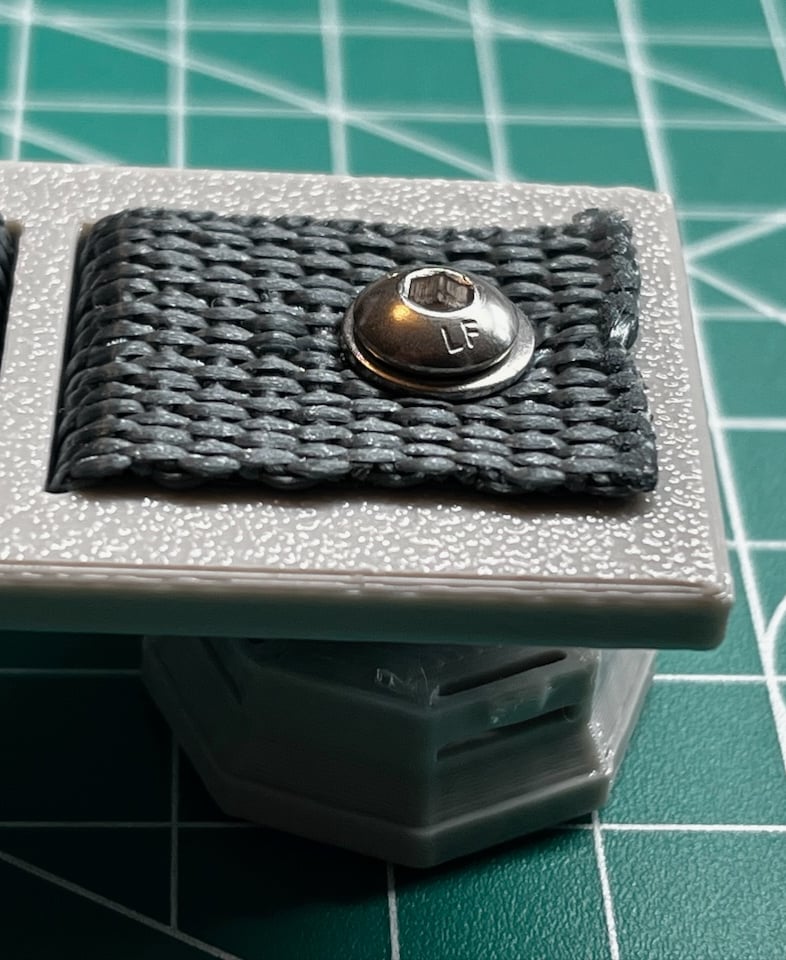 Multiboard MOLLE - 1 Column PALS Plate - Heat Set/Super Strong Secured Webbing Example - 3d model
