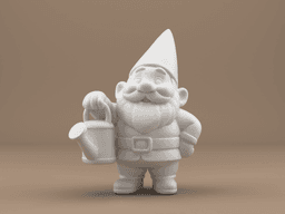 Cute Garden Gnome with Watering Can – Chubby 3D Printable Figurine 3d model