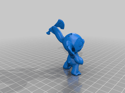 Stitch with a axe 3d model