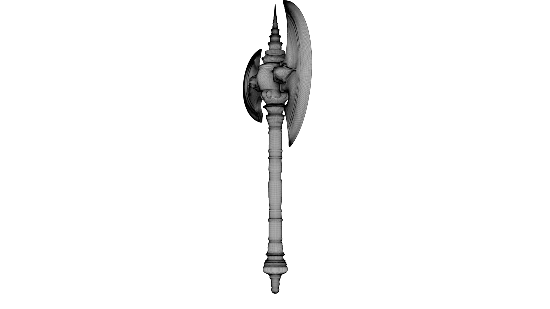 Iron Crescent Halberd 3d model
