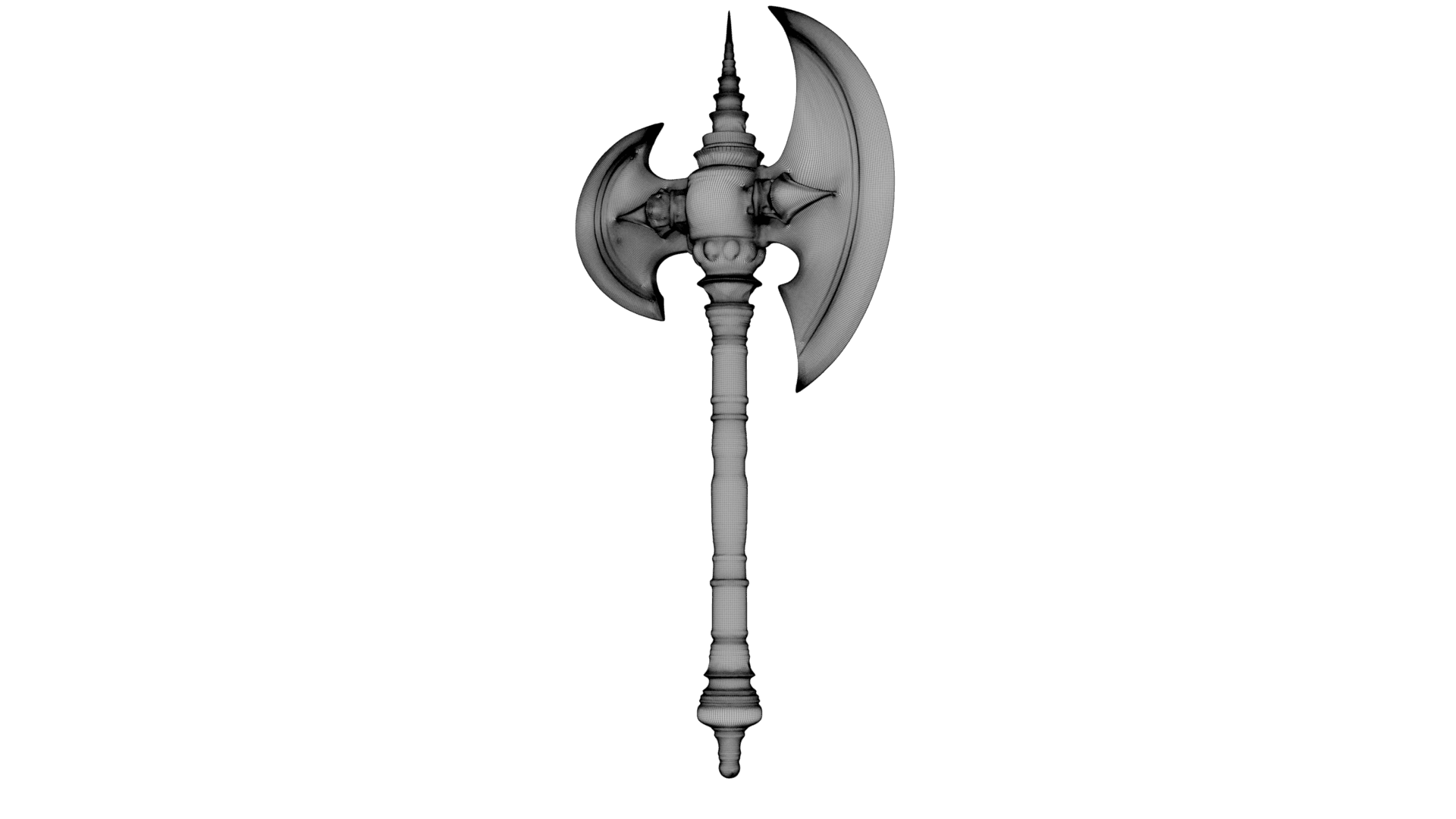 Iron Crescent Halberd 3d model
