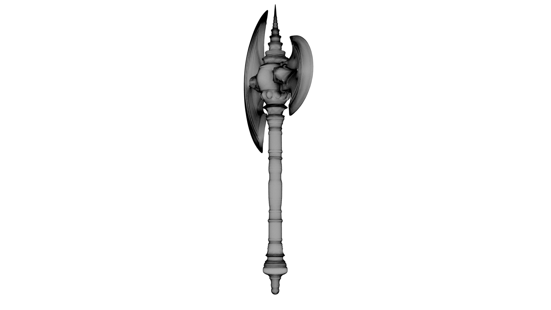 Iron Crescent Halberd 3d model