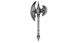 Iron Crescent Halberd 3d model