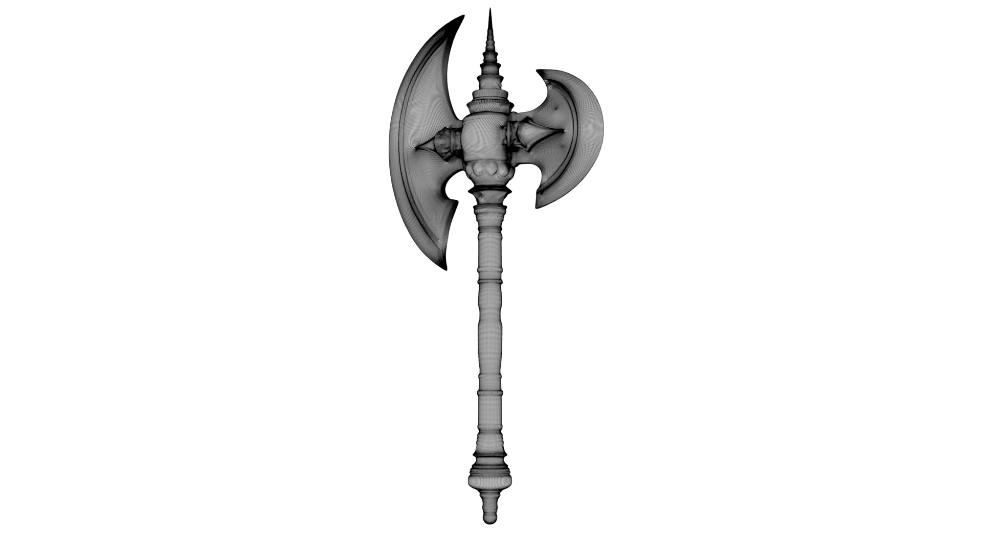 Iron Crescent Halberd 3d model