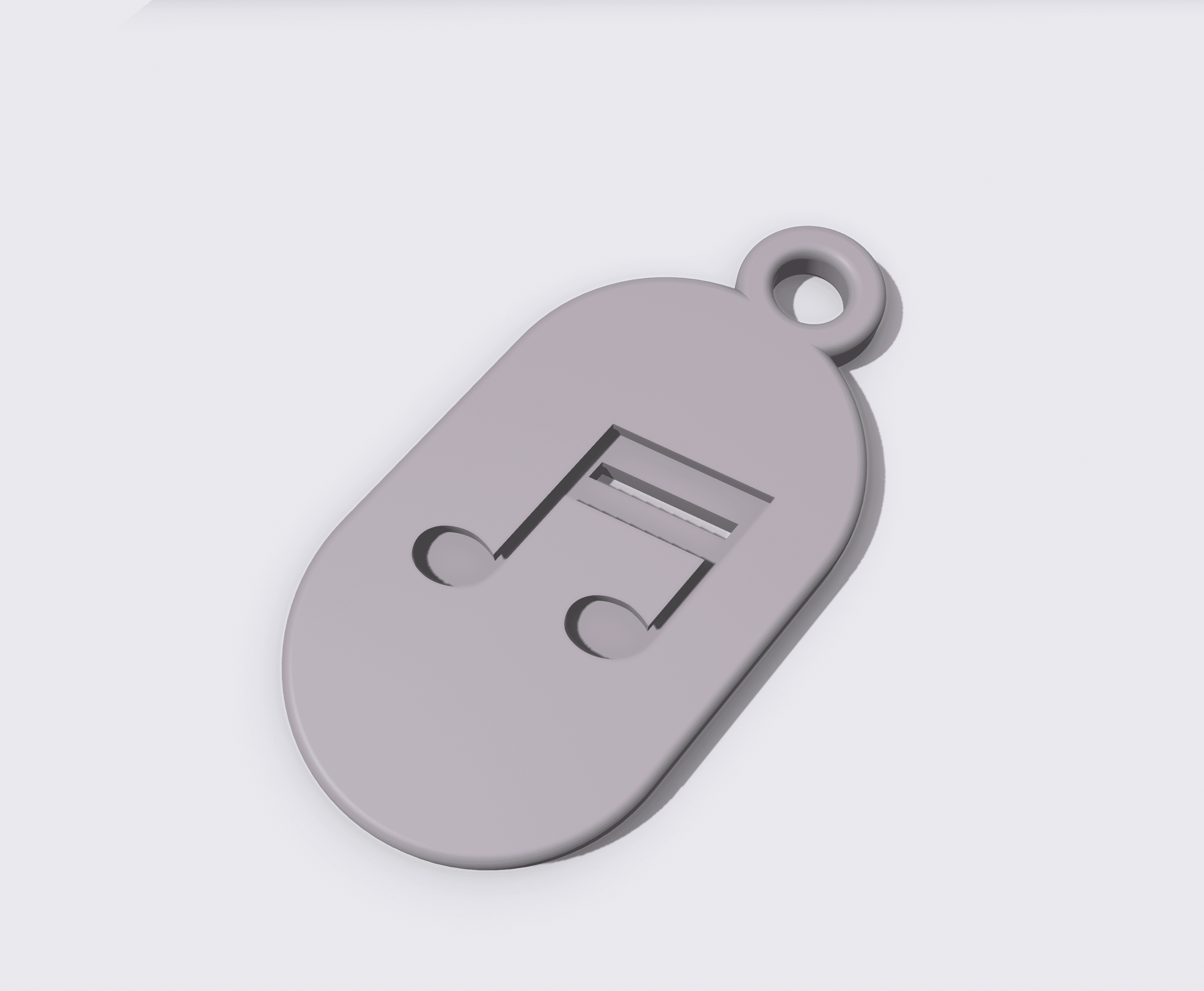 Music Key Fob 3d model