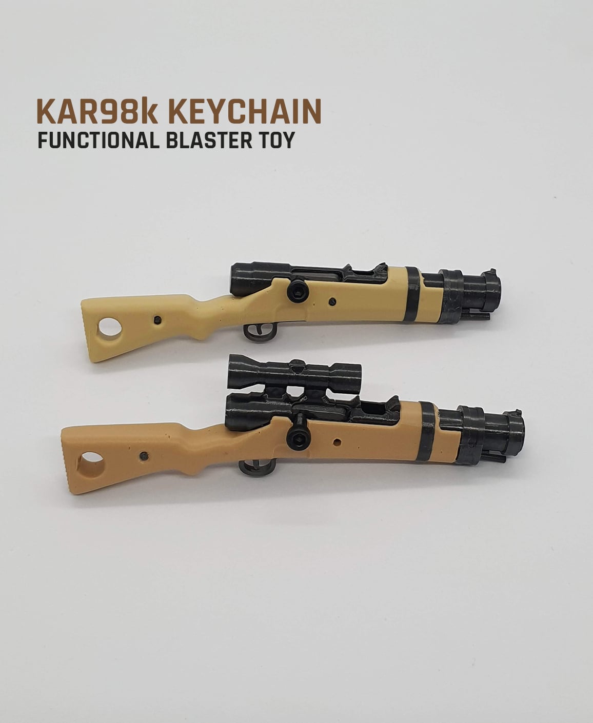 Kar98k Bolt-action Rifle Keychain — Functional Blaster Toy 3d model