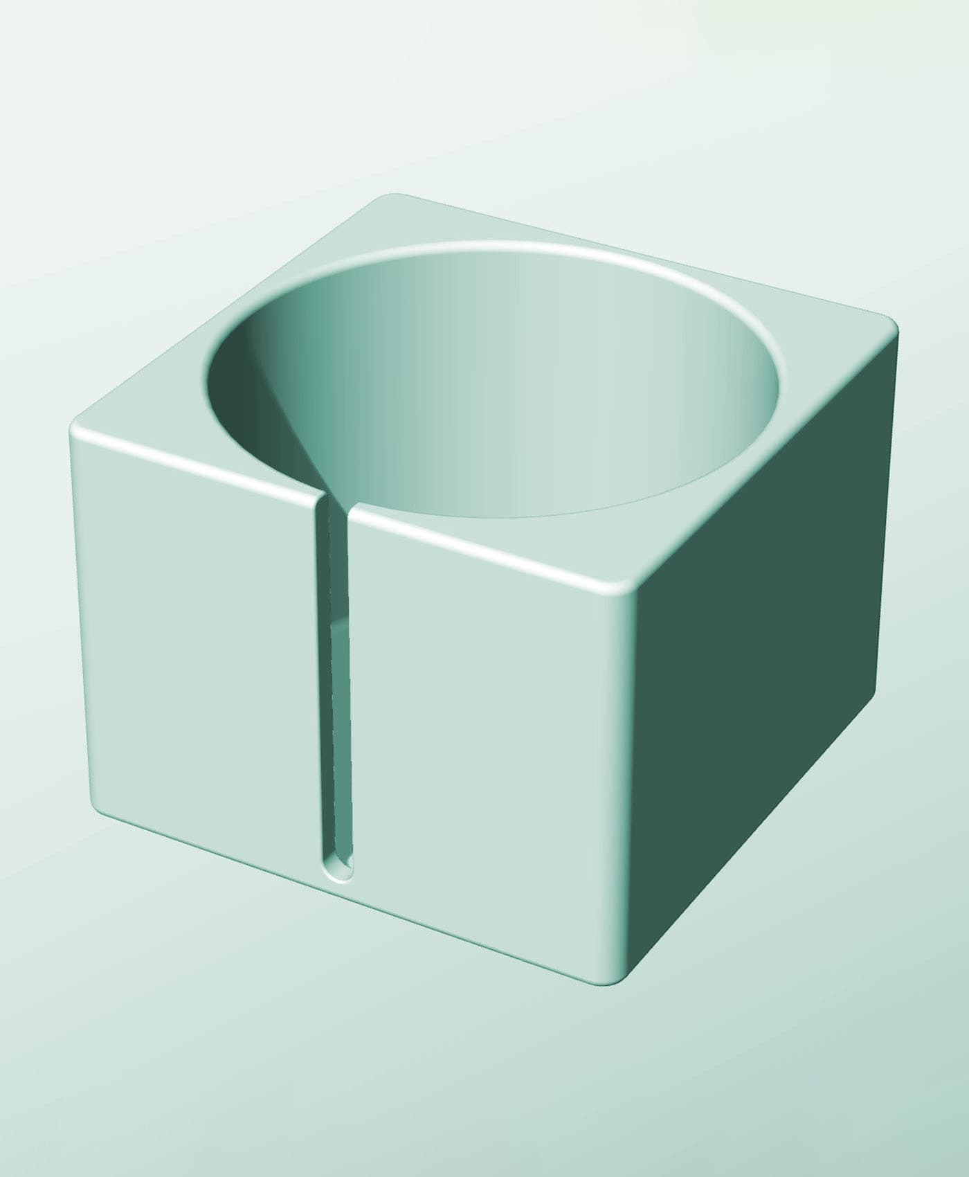 CS162-130-S Modular stacking slotted container for home decor 3d model