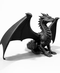 MAJESTATIC DRAGON SCULPTURE / GOTHIC DECOR / SHELF SCULPTURE DECOR 3d model